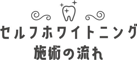 セルフホワイトニング施術の流れ